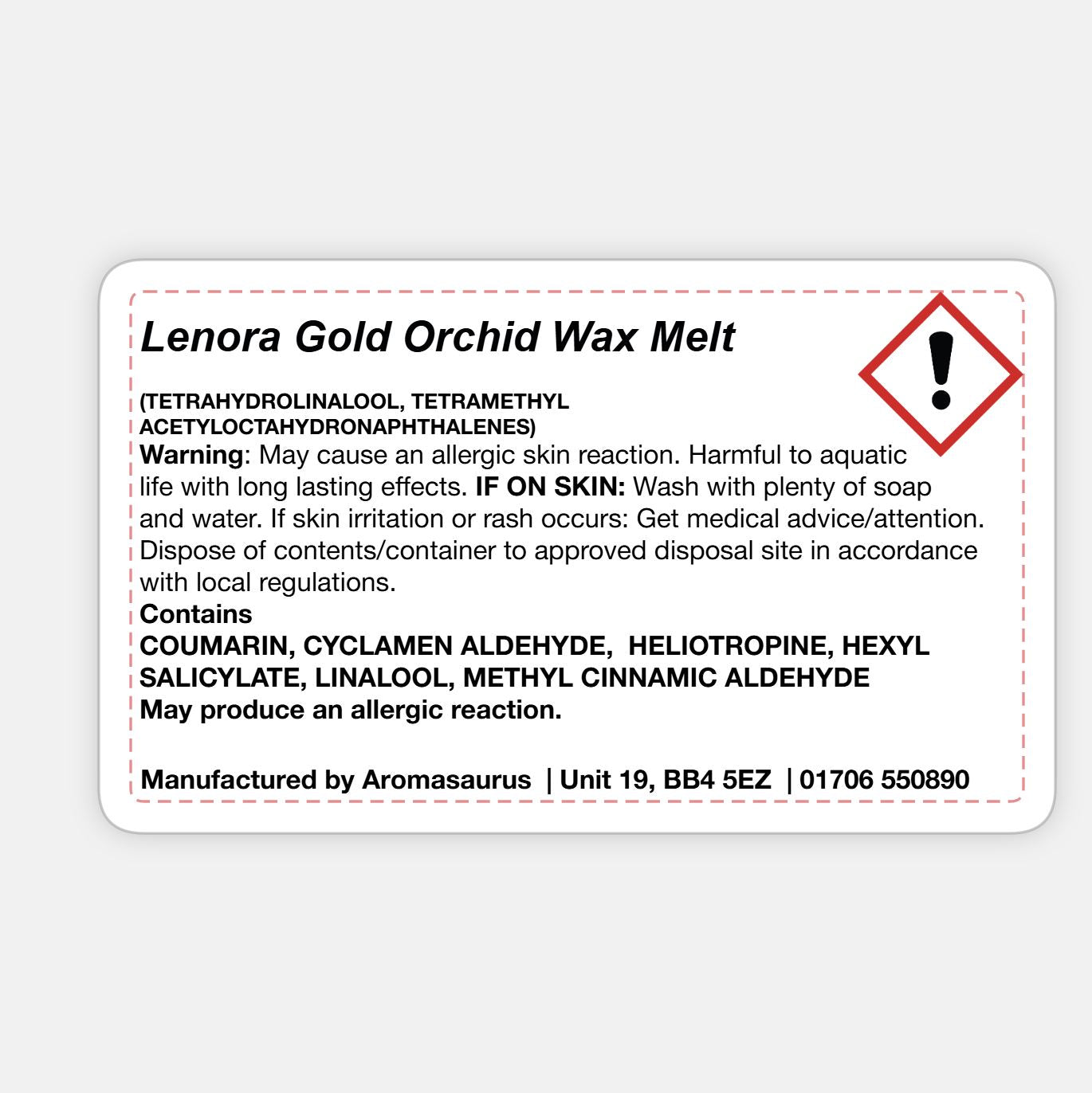 Lenora Gold Orkid Wax Melts