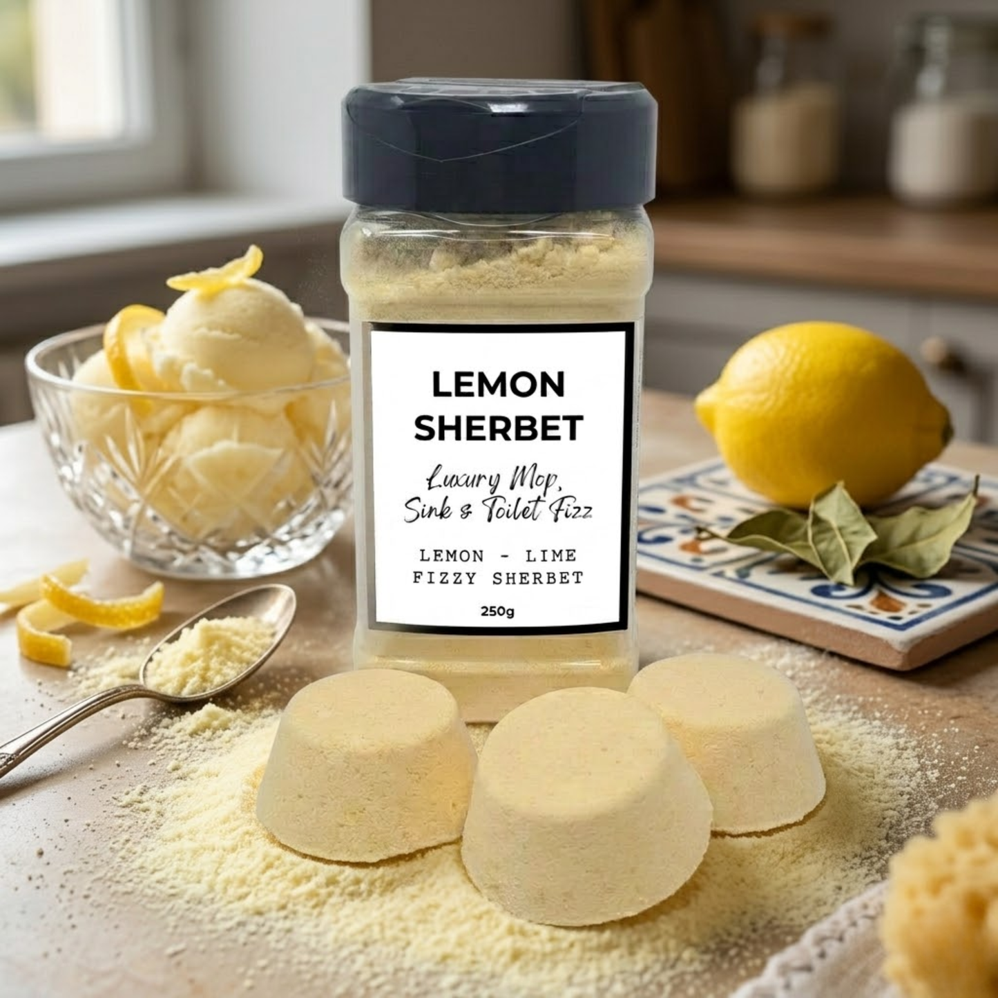 Lemon Sherbet Mop, Sink & Toilet Fizz