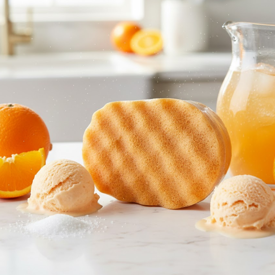 Orange Sherbet Exfoliating Soap Sponge