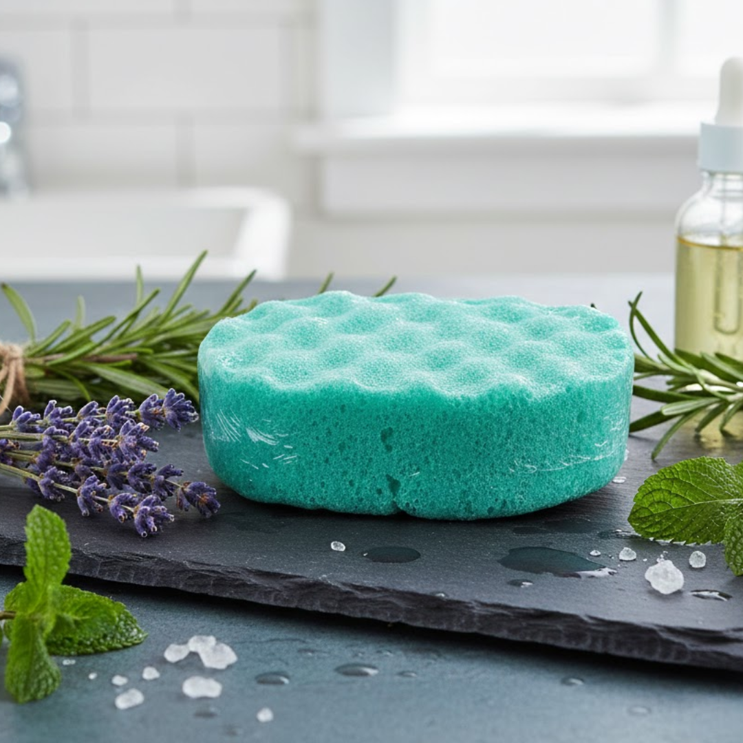 Mint & Tea Tree Exfoliating Soap Sponge