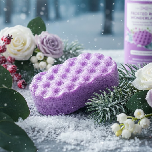 Lenora Frosted Rose Wonderland Exfoliating Soap Sponge