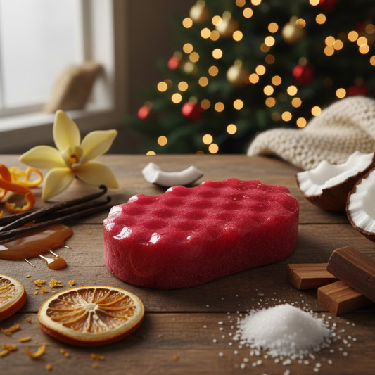 Christmas Kiss Exfoliating Soap Sponge