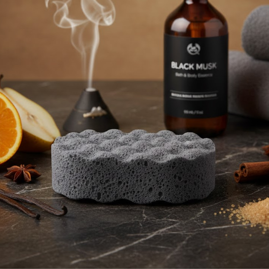 Black Musk Exfoliating Soap Sponge
