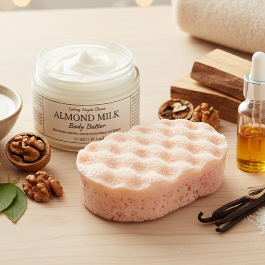 Almond Milk Exfoliating Soap Sponge