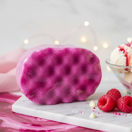 Raspberry Ripple Exfoliating Soap Sponge