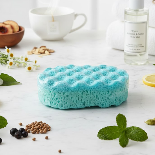 White Jasmine & Mint Exfoliating Soap Sponge