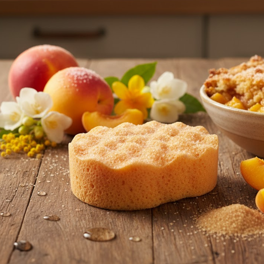 Apricot & Peach Cobbler Exfoliating Soap Sponge