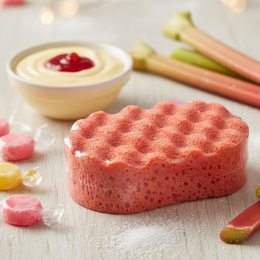 Rhubarb & Custard Exfoliating Soap Sponge
