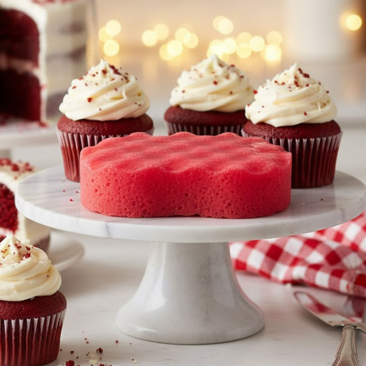 Red Velvet Cake Exfoliating Soap Sponge