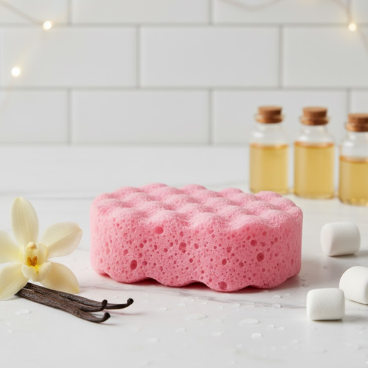Marshmallow & Madagascan Vanilla Exfoliating Soap Sponge