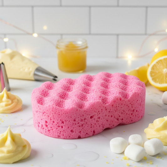 Marshmallow & Lemon Buttercream Exfoliating Soap Sponge