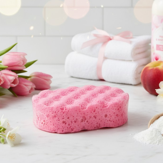 Lenora Pink Tulips & White Jasmine Exfoliating Soap Sponge