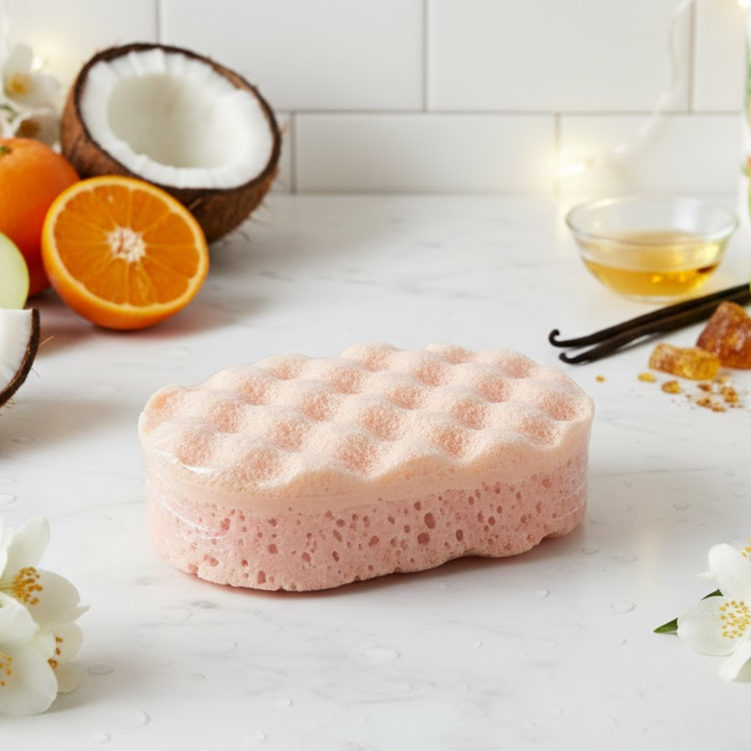 Gotas Frescas Baby Spanish Cleaning Exfoliating Soap Sponge