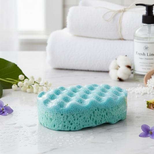 Flozora Fresh Linen Exfoliating Soap Sponge