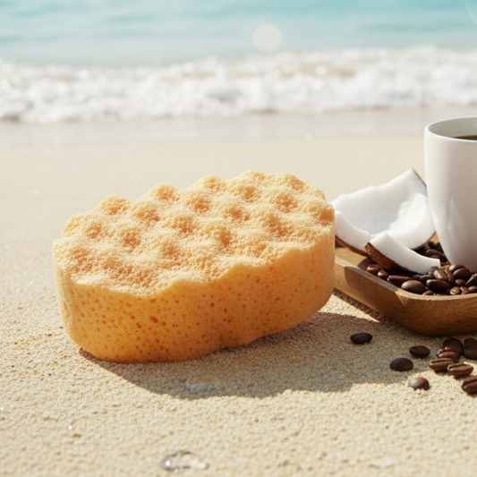 Bum Bum Cream and Coffee Exfoliating Soap Sponge