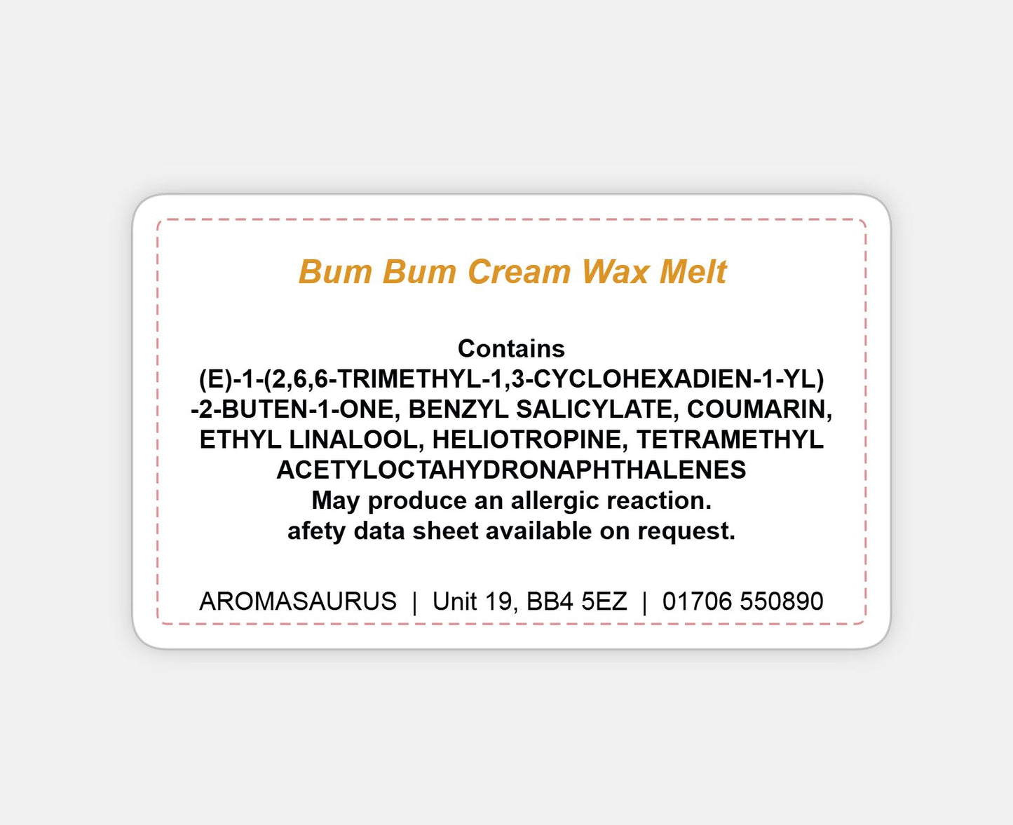 Bum Bum Cream No62 Wax Melts
