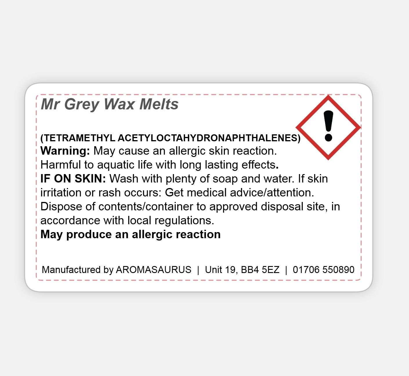 Mr Grey Wax Melts