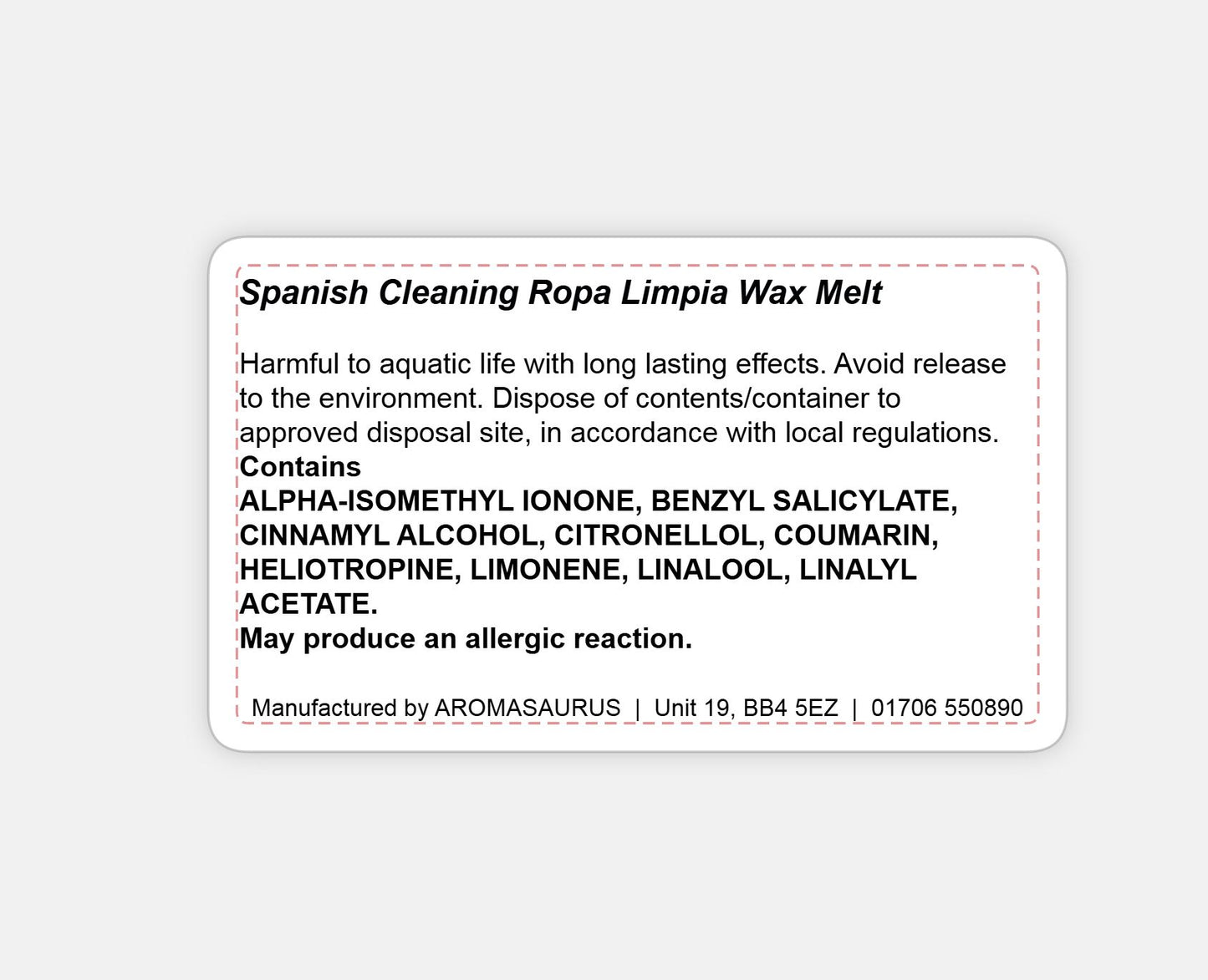 Spanish Cleaning Ropa Limpia Wax Melts