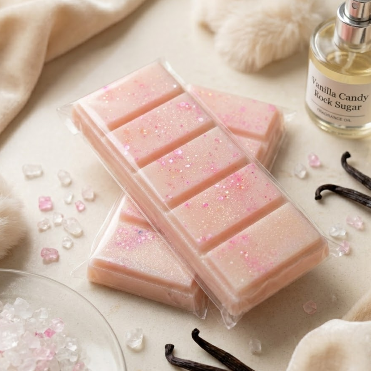 K Alley Vanilla Candy Rock Sugar Wax Melts